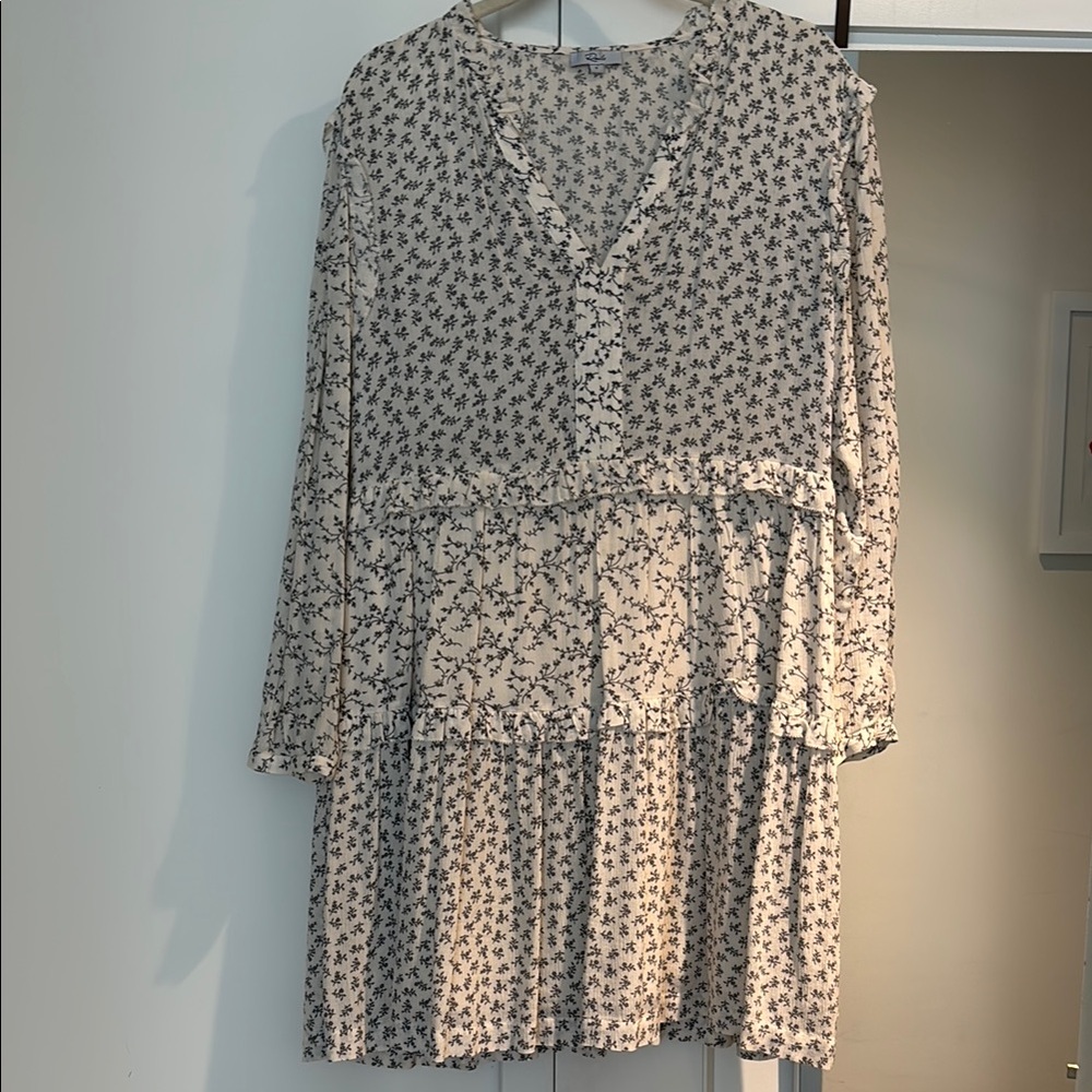 Rails Black and White Floral Blouse